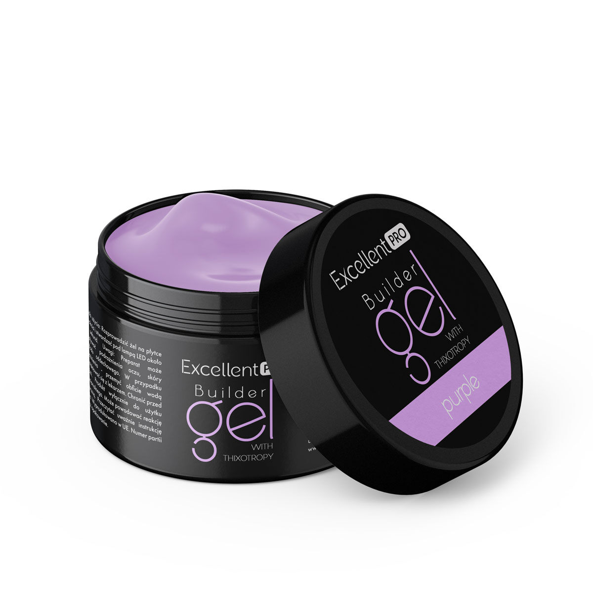 Excellent PRO Builder gel with thixotropy purple 30g