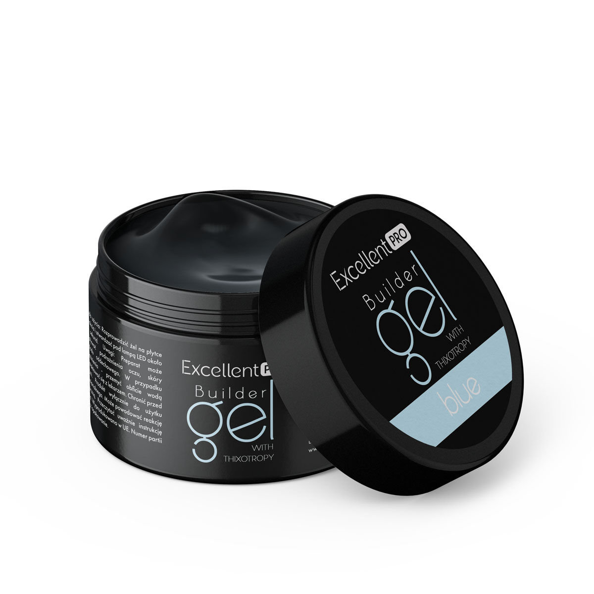 Excellent PRO Builder gel with thixotropy blue clear 5g