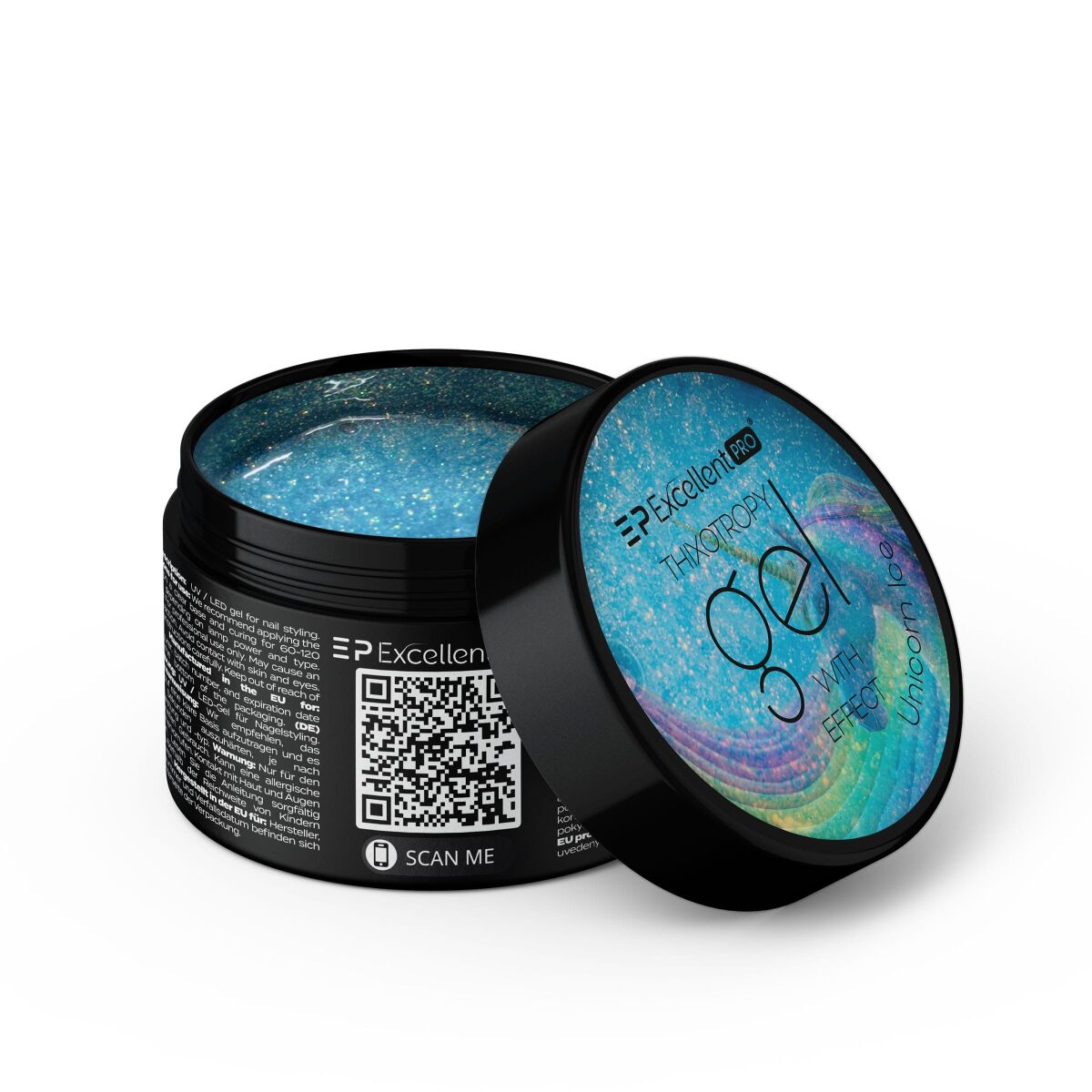 Excellent PRO Thixotropy gel with effect Unicorn Ice 50g