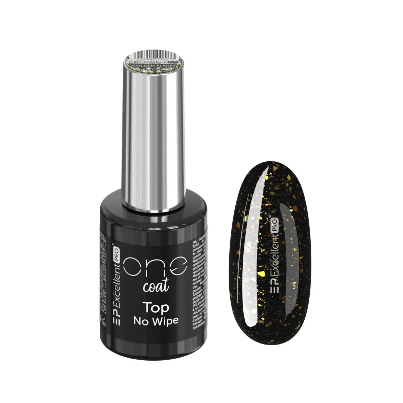 Excellent PRO Top No Wipe With Effect GOLDEN FLAKES 11g