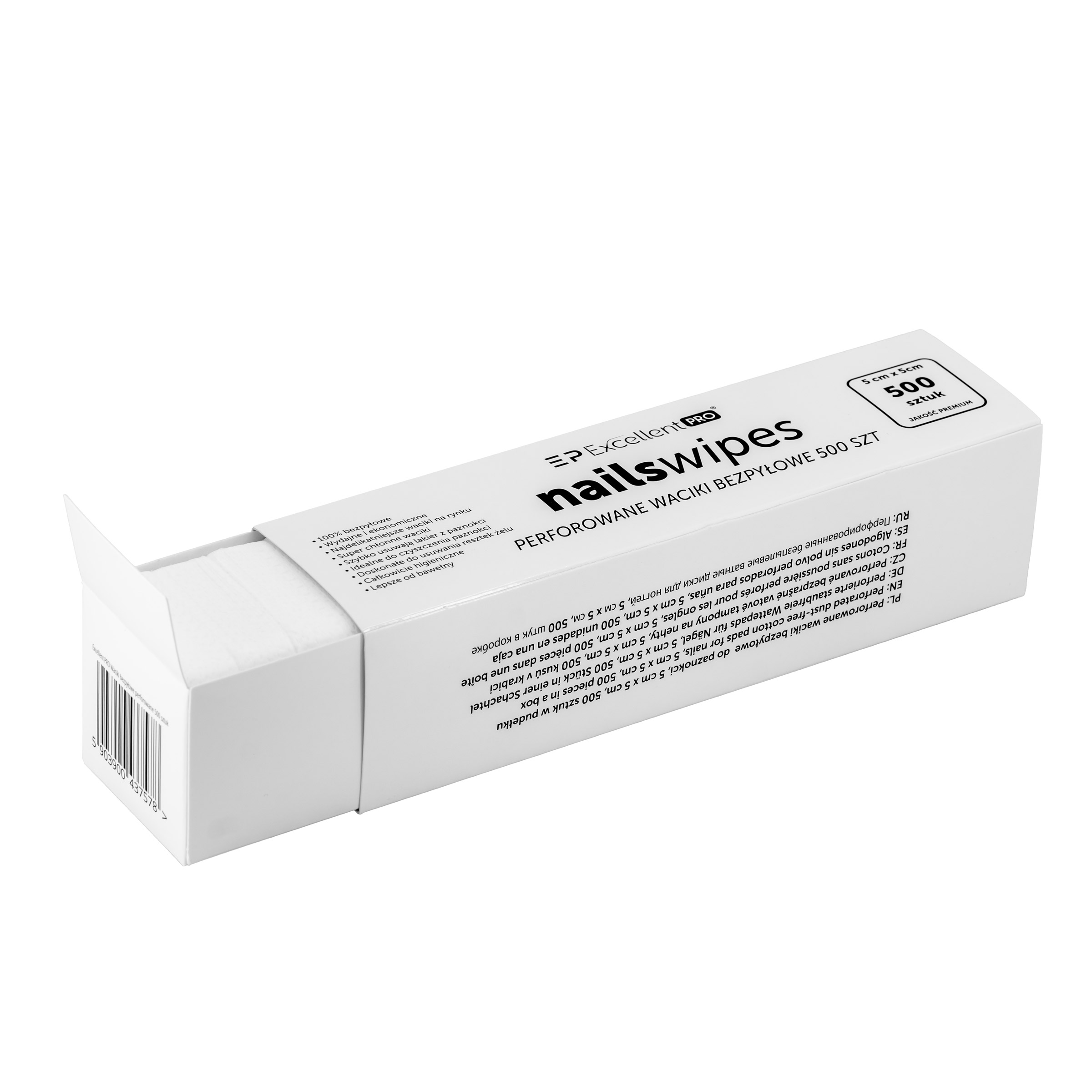 Excellent PRO Waciki bezpyłowe perforowane 500 sztuk - 2