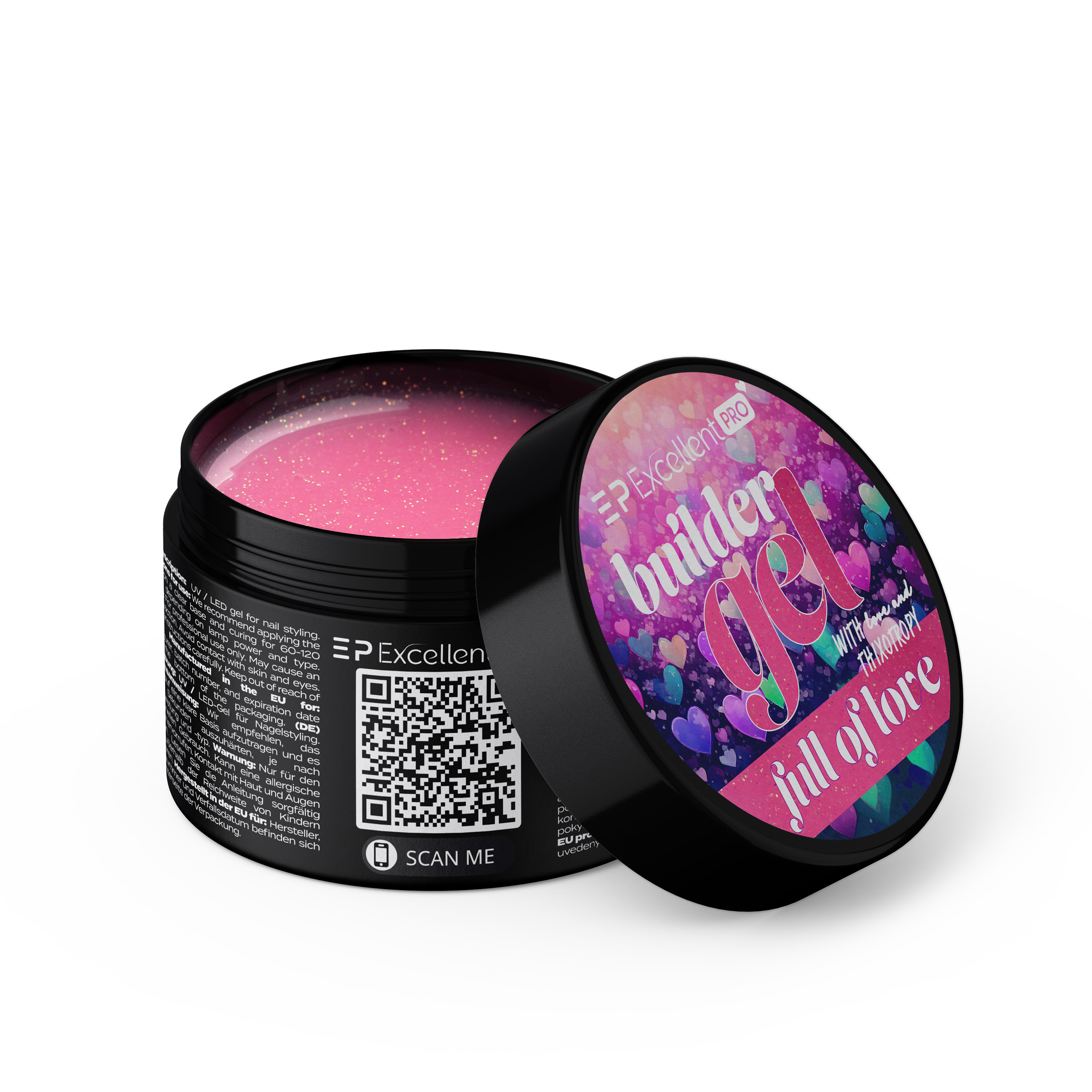 Excellent PRO Thixotropy gel with effect Full Of Love 15g