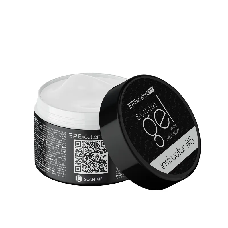 Excellent PRO Builder gel with thixotropy Instructor #5 MASTER WHITE 15g