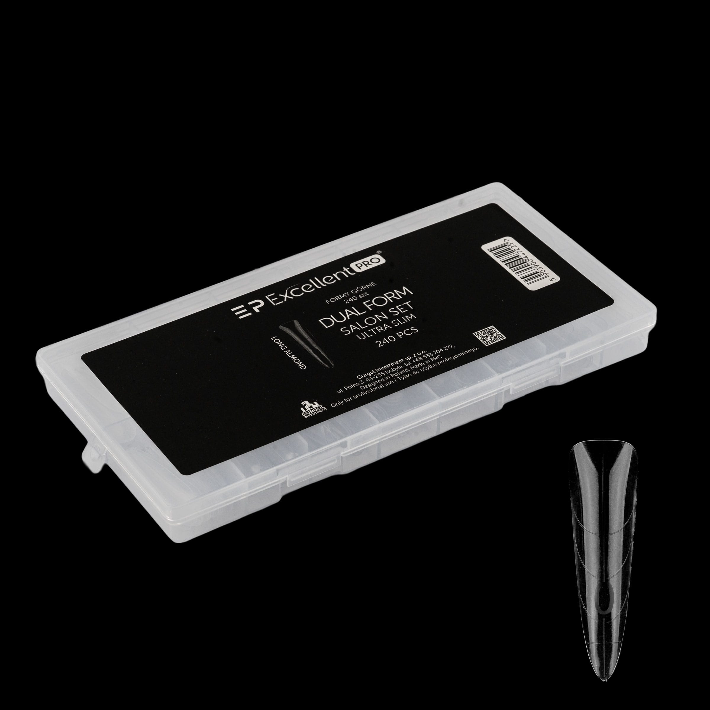 Excellent PRO Formy górne dual form LONG ALMOND 240 szt - 3