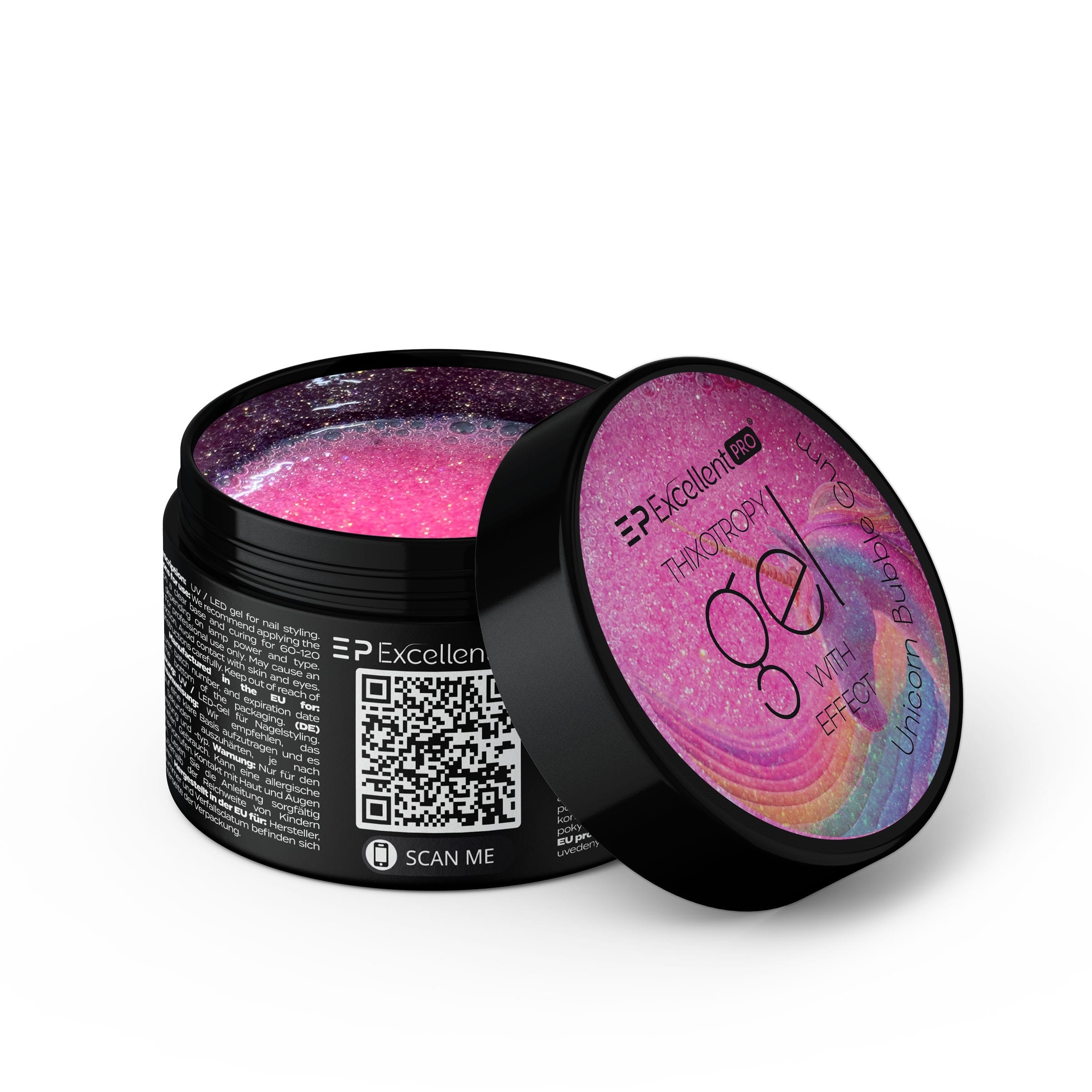 Excellent PRO Thixotropy gel with effect Unicorn Bubble Gum 50g