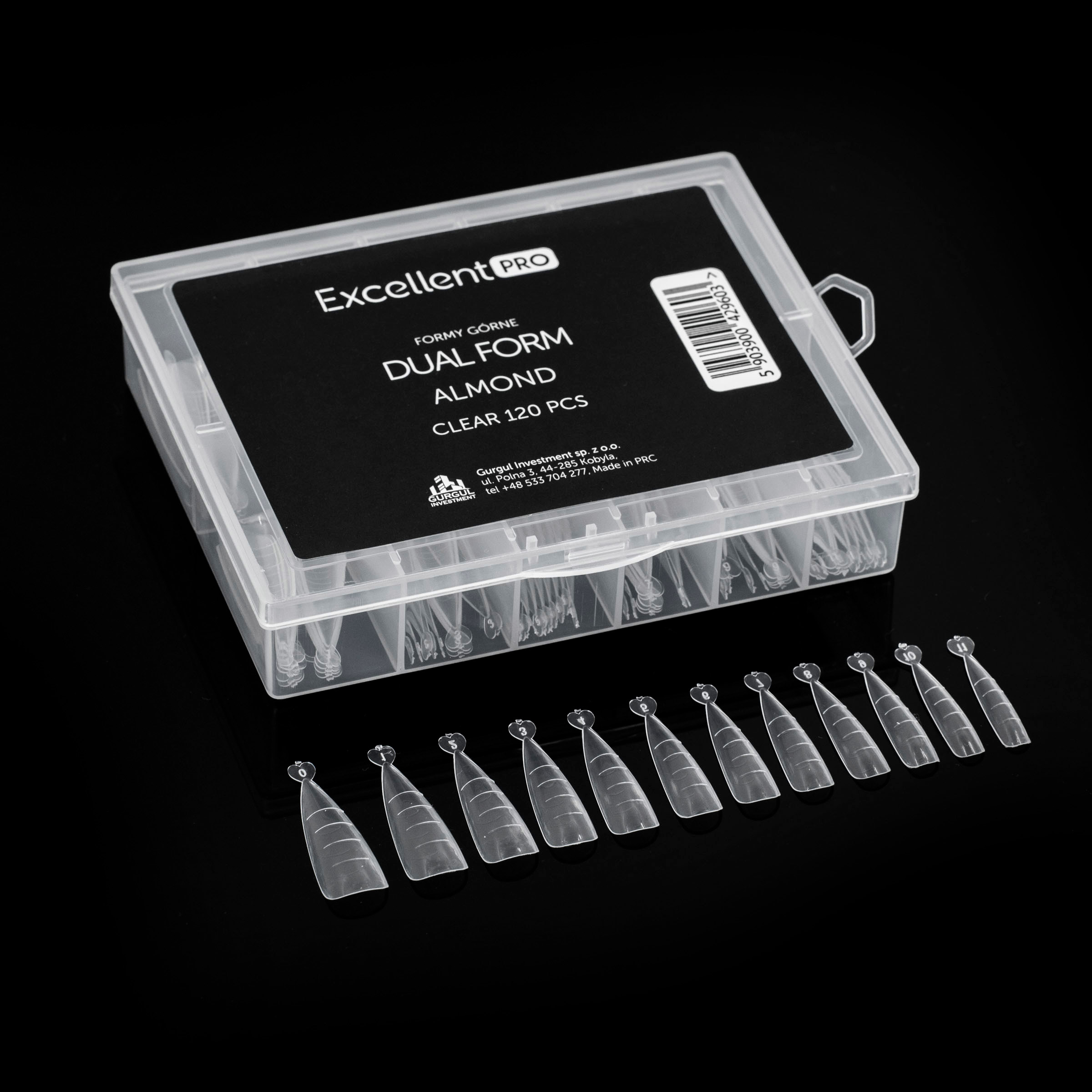 Excellent PRO Formy górne dual form almond clear 120 szt - 5