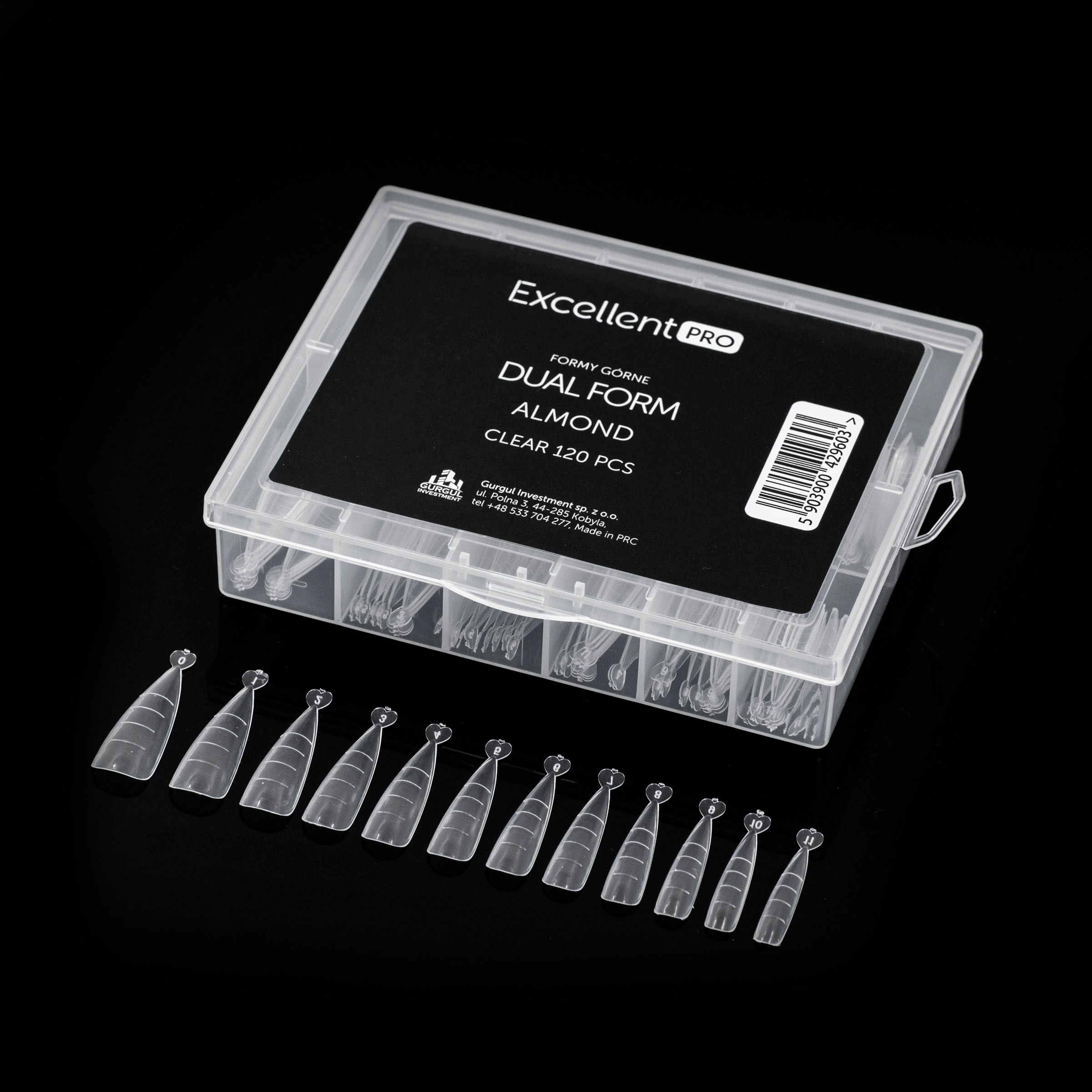 Excellent PRO Formy górne dual form almond clear 120 szt - 6