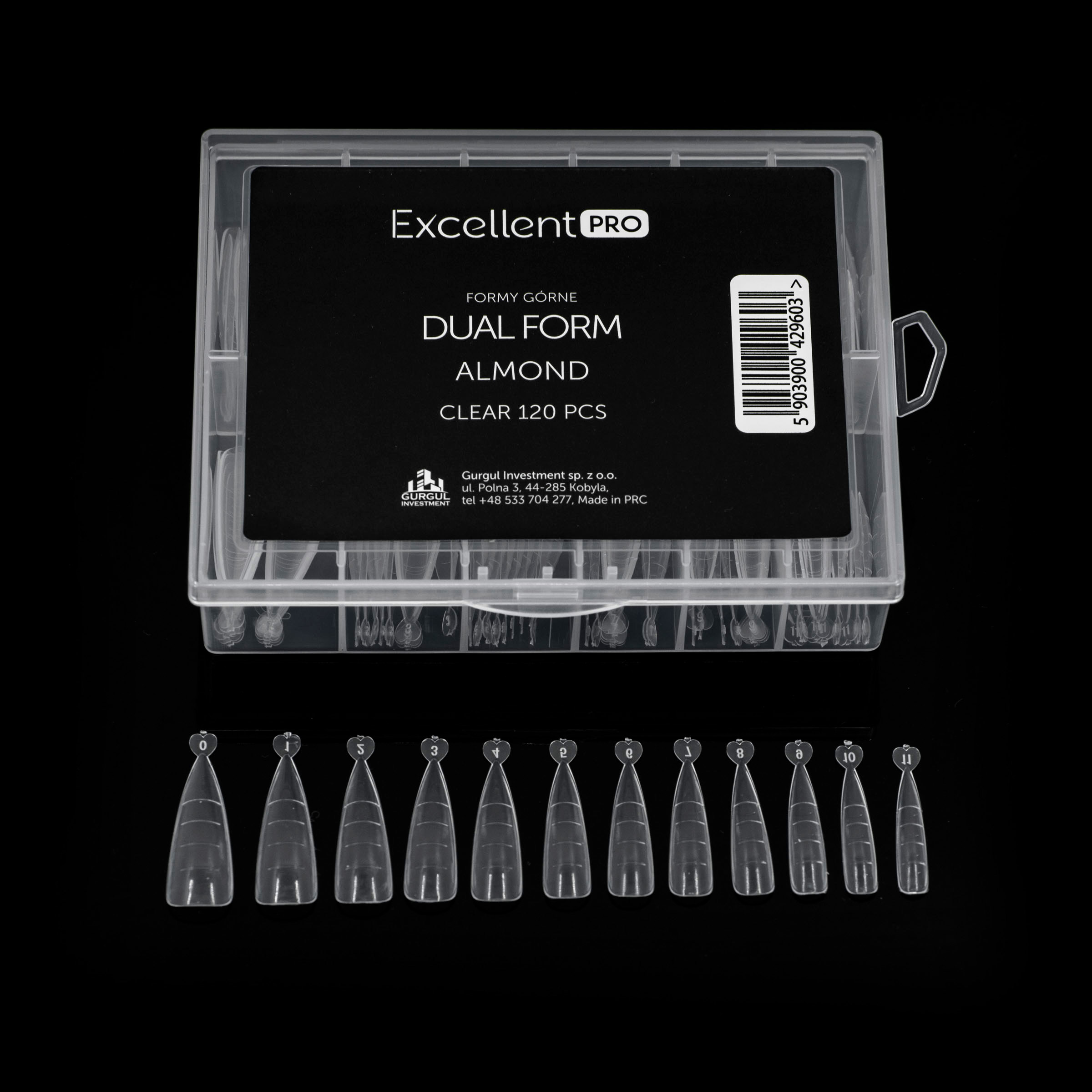 Excellent PRO Formy górne dual form almond clear 120 szt - 7