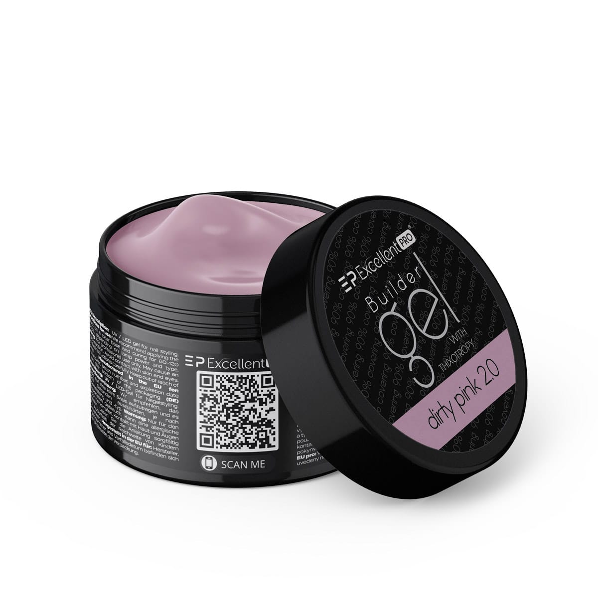 Excellent PRO Builder Gel With Thixotropy Dirty Pink 2.0 50g
