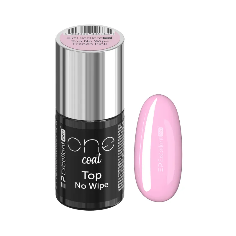 Excellent PRO One Coat Top No Wipe French Pink 7g