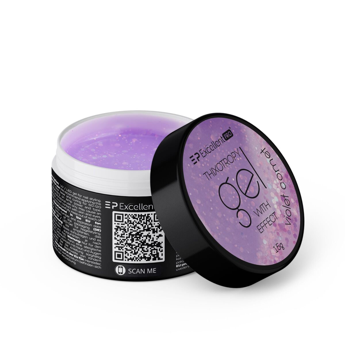 Excellent PRO Thixotropy gel with effect Violet Comet 15g