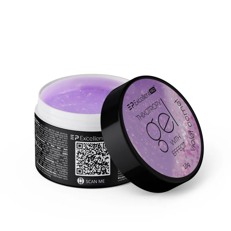 Excellent PRO Thixotropy gel with effect Violet Comet 15g