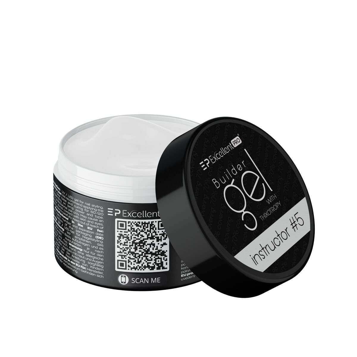 Excellent PRO Builder gel with thixotropy Instructor #5 MASTER WHITE 50g