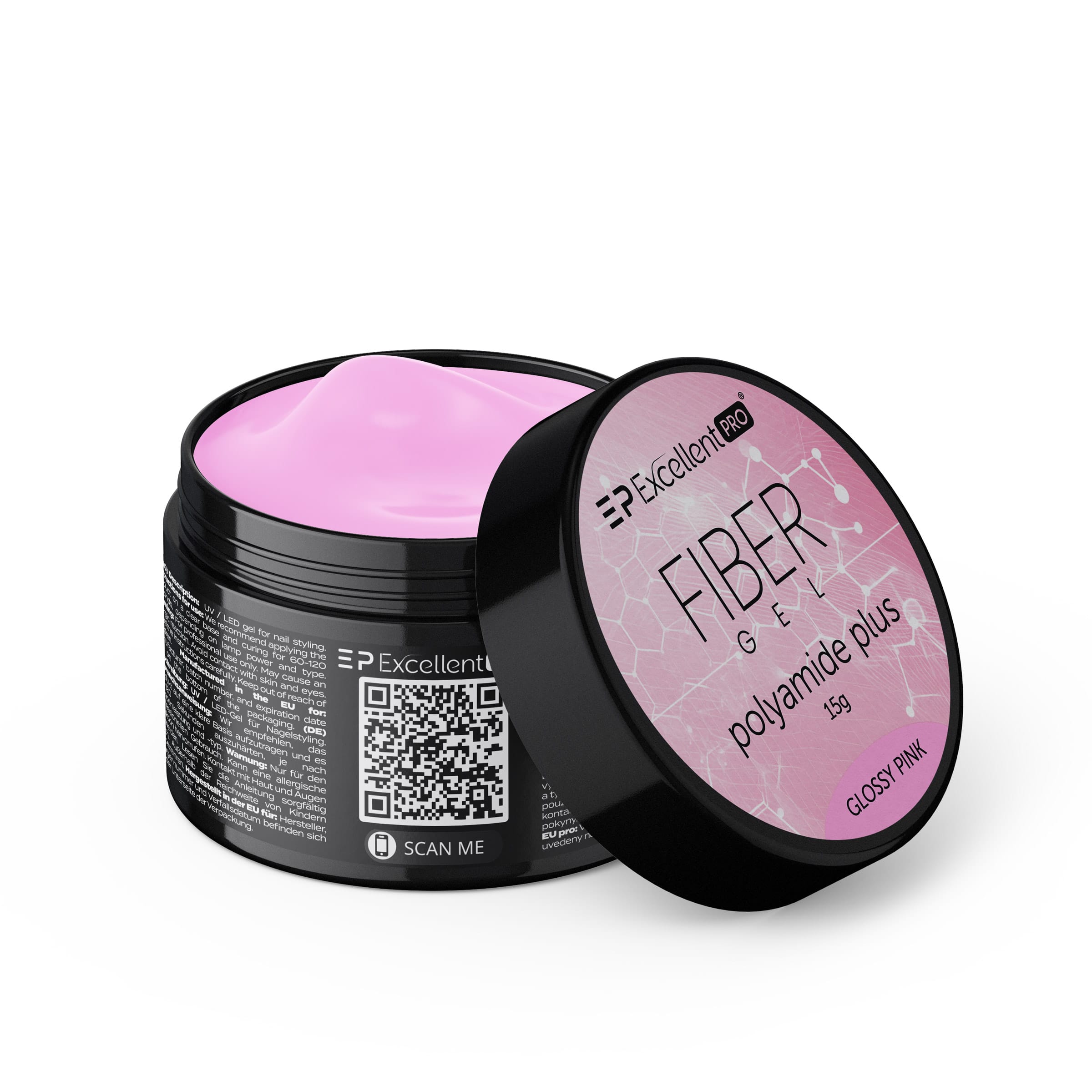 Excellent PRO Fiber Gel Polyamide Plus GLOSSY PINK  15g