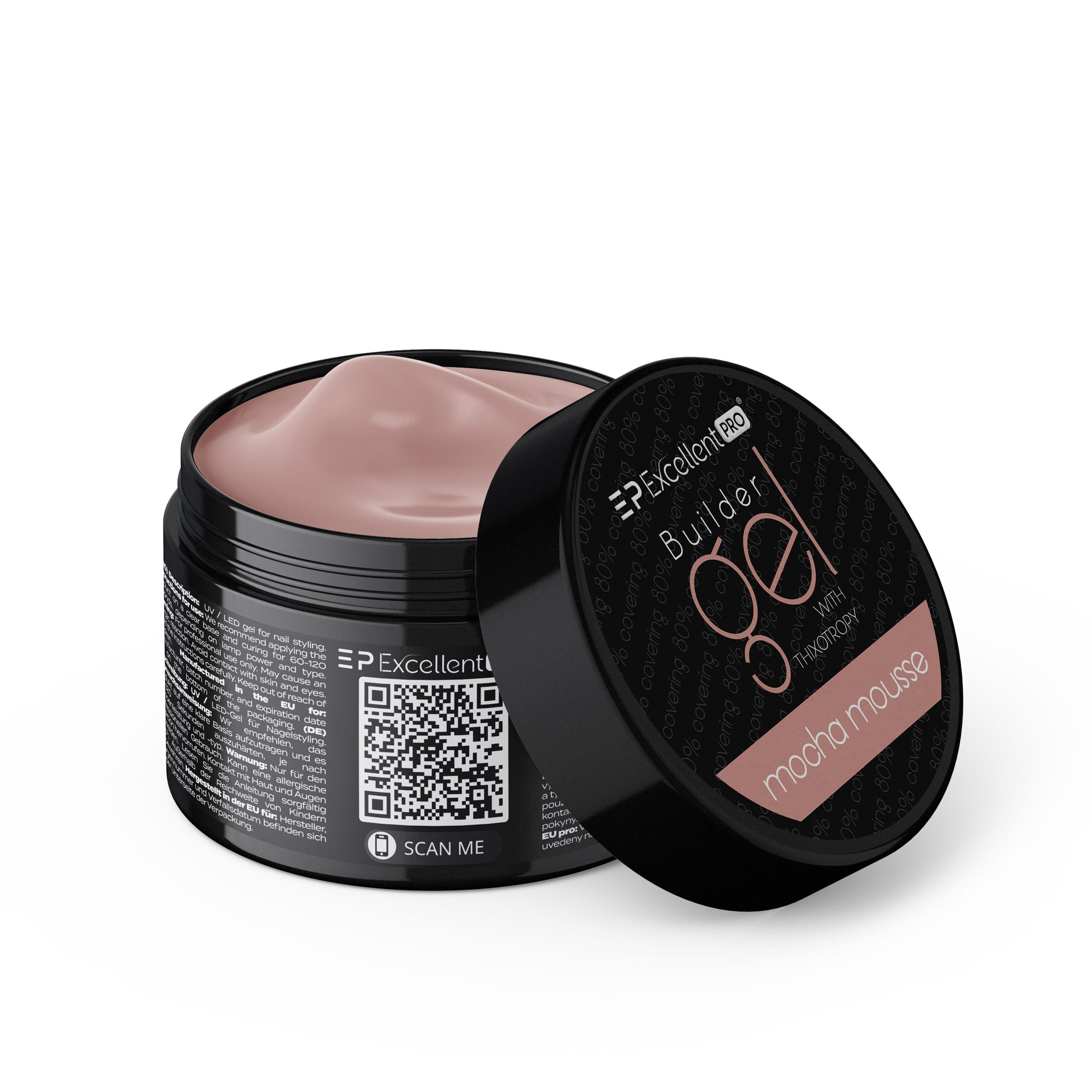 Excellent PRO Builder Gel With Thixotropy Mocha Mousse 50g
