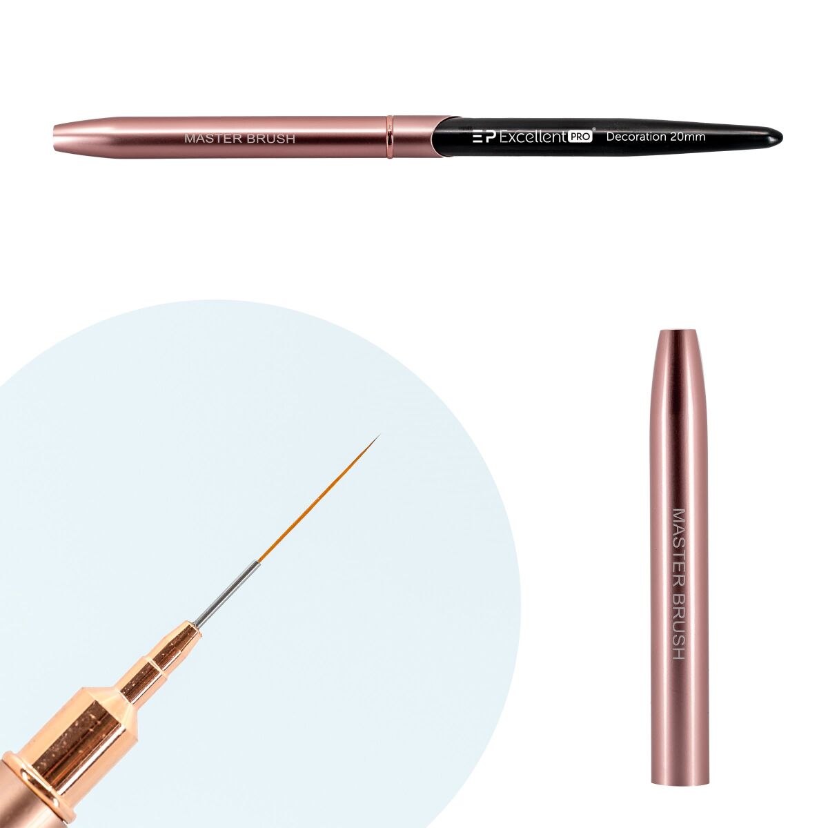 Excellent PRO Pędzelek do zdobień 20mm (Pink & Black)