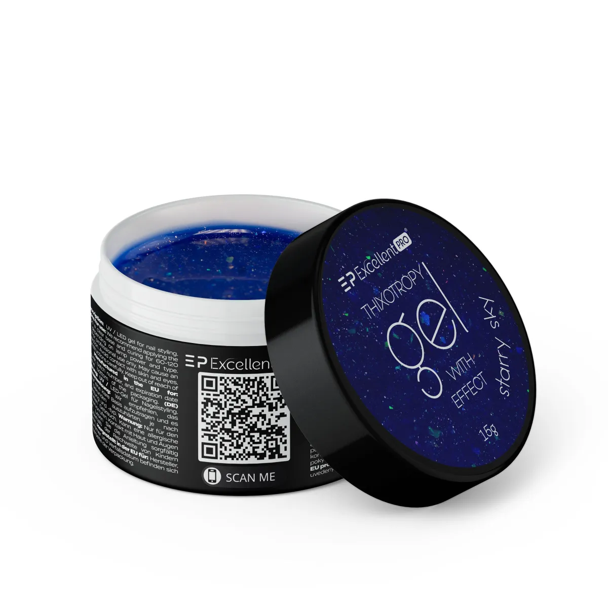 Excellent PRO Thixotropy gel with effect STARRY SKY 15g
