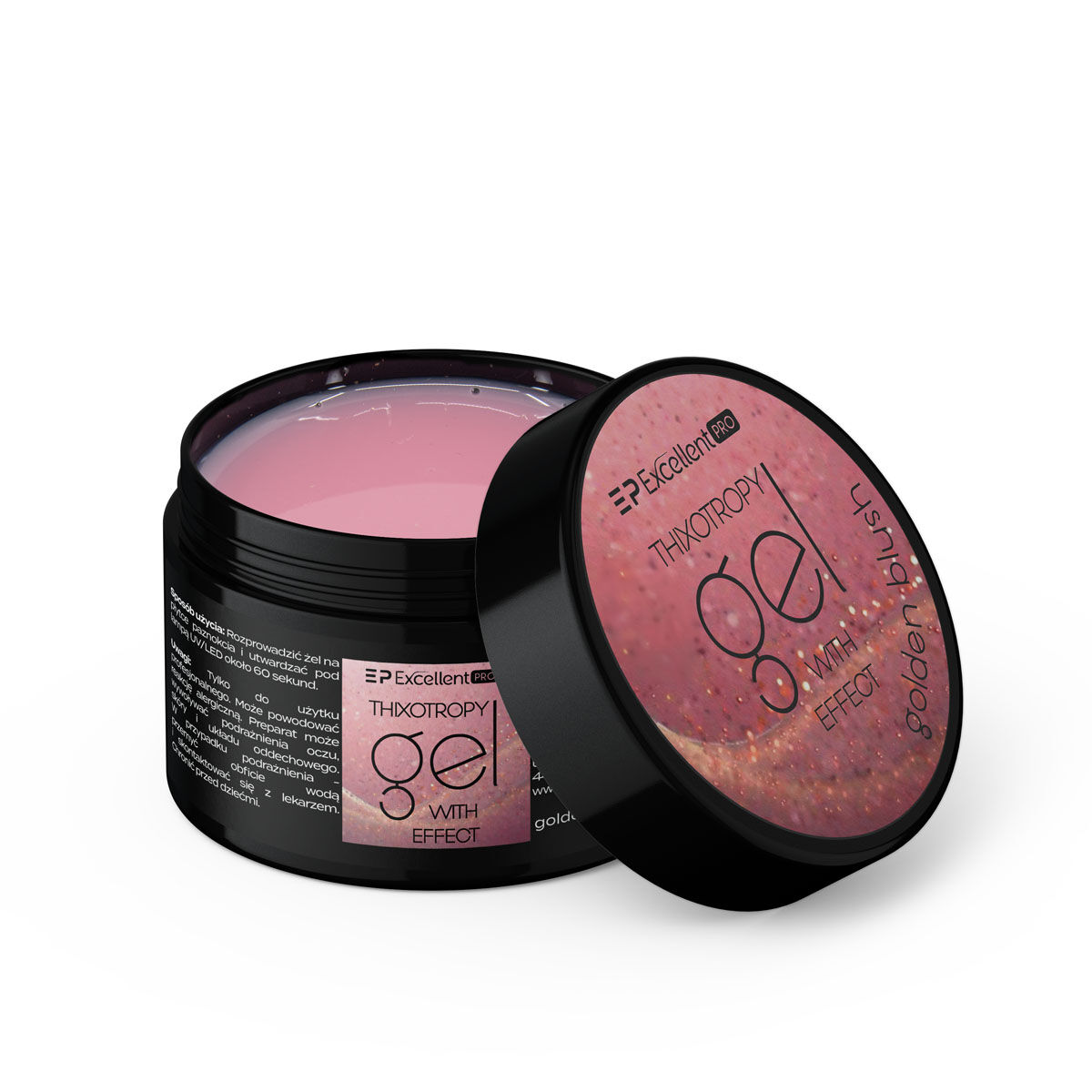 Excellent PRO Thixotropy gel with effect Golden Blush 15g