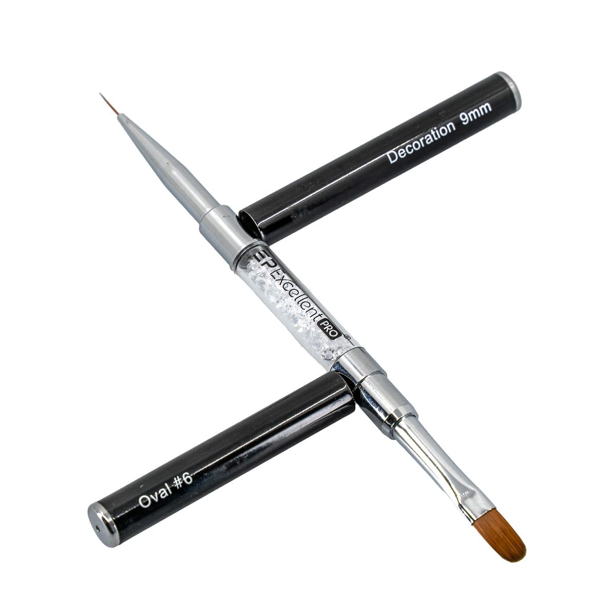 Excellent PRO Pędzelek 2in1 z cyrk. Oval #6 Deco #9