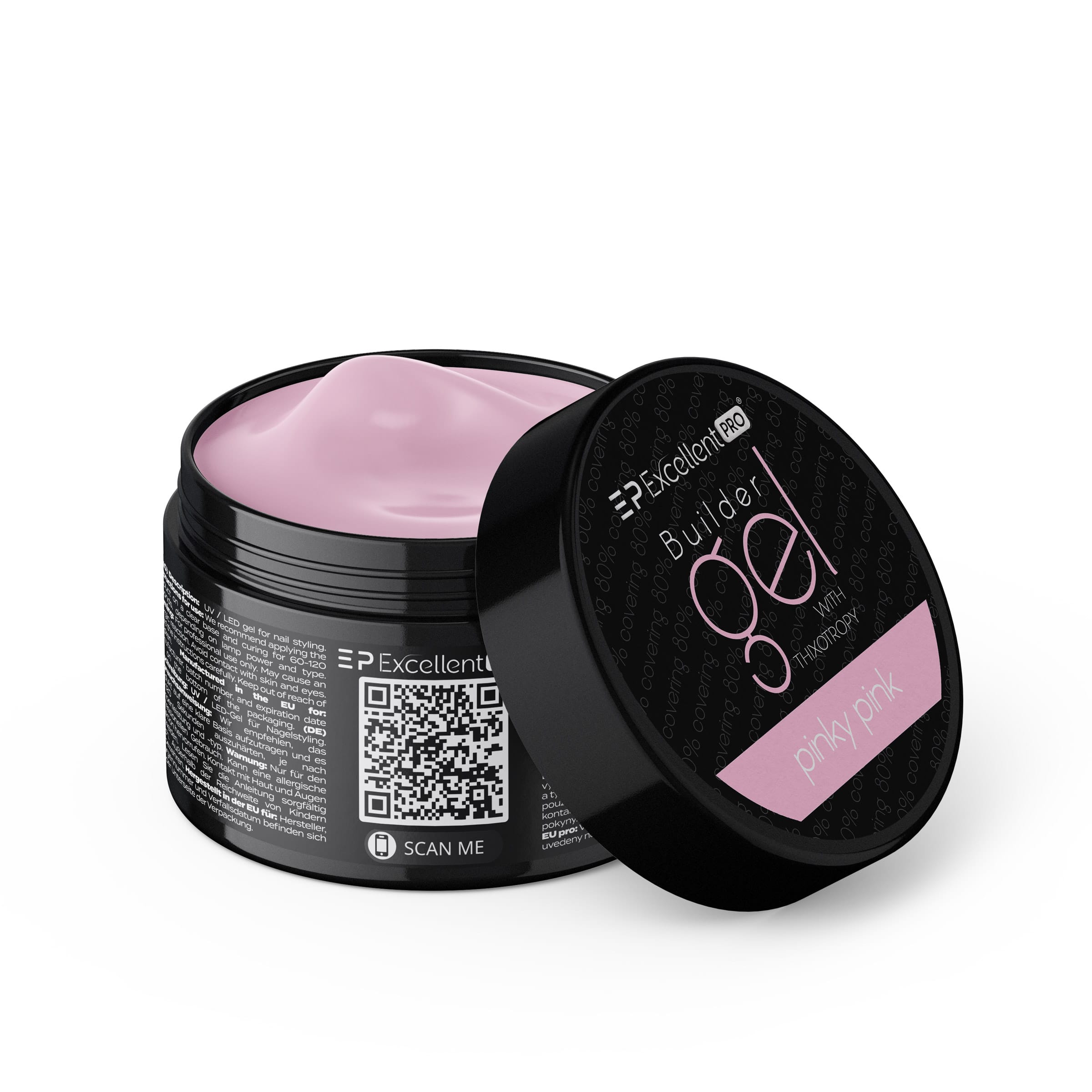 Excellent PRO Builder Gel With Thixotropy Pinky Pink 15g