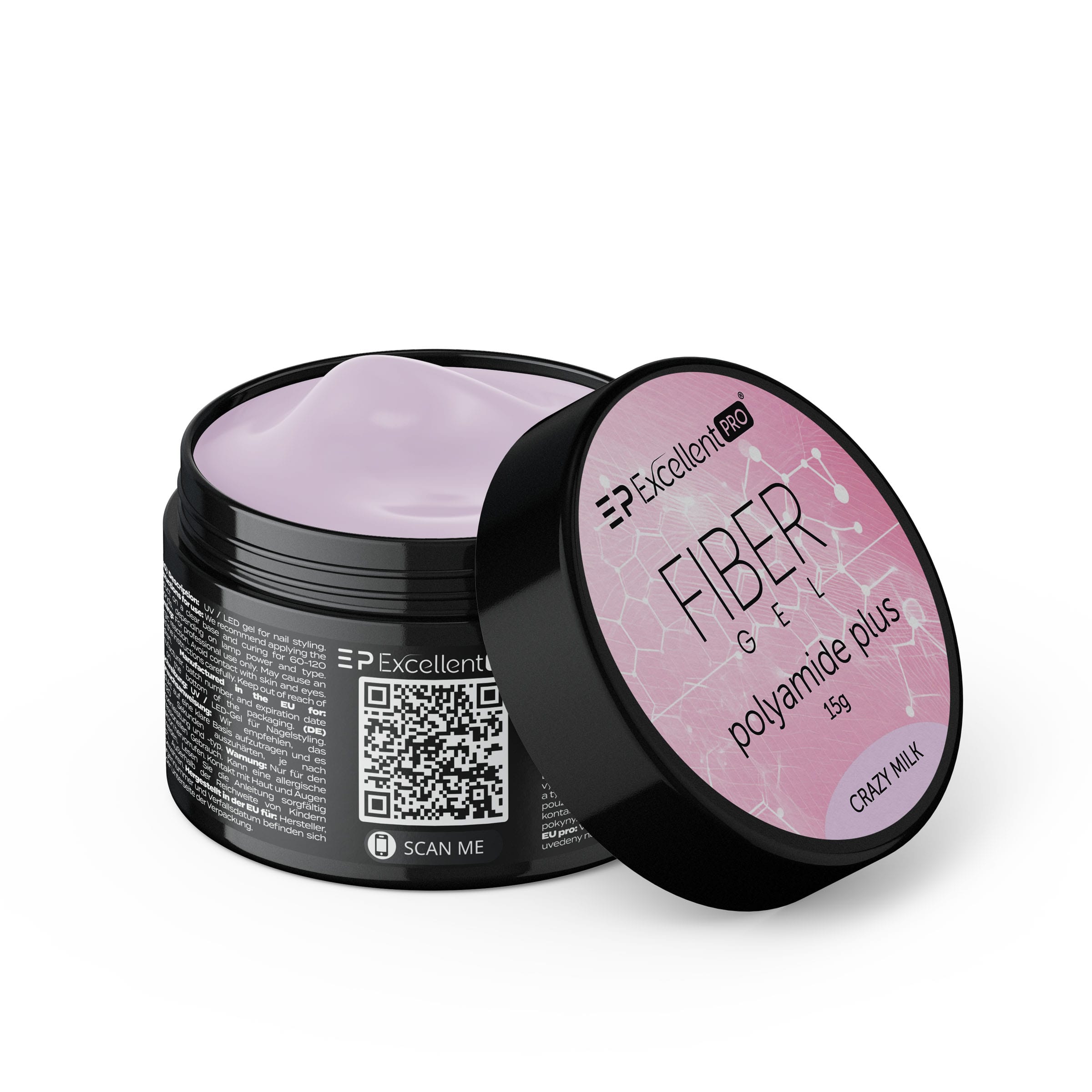 Excellent PRO Fiber Gel Polyamide Plus CRAZY MILK 15g