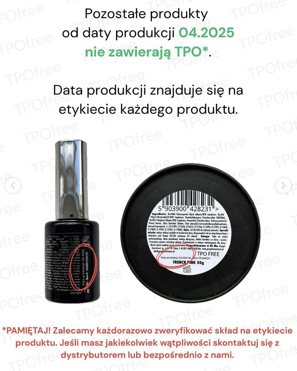 Pozostate produkty od daty produkcji 04.2025 nie zawieraja TPO*