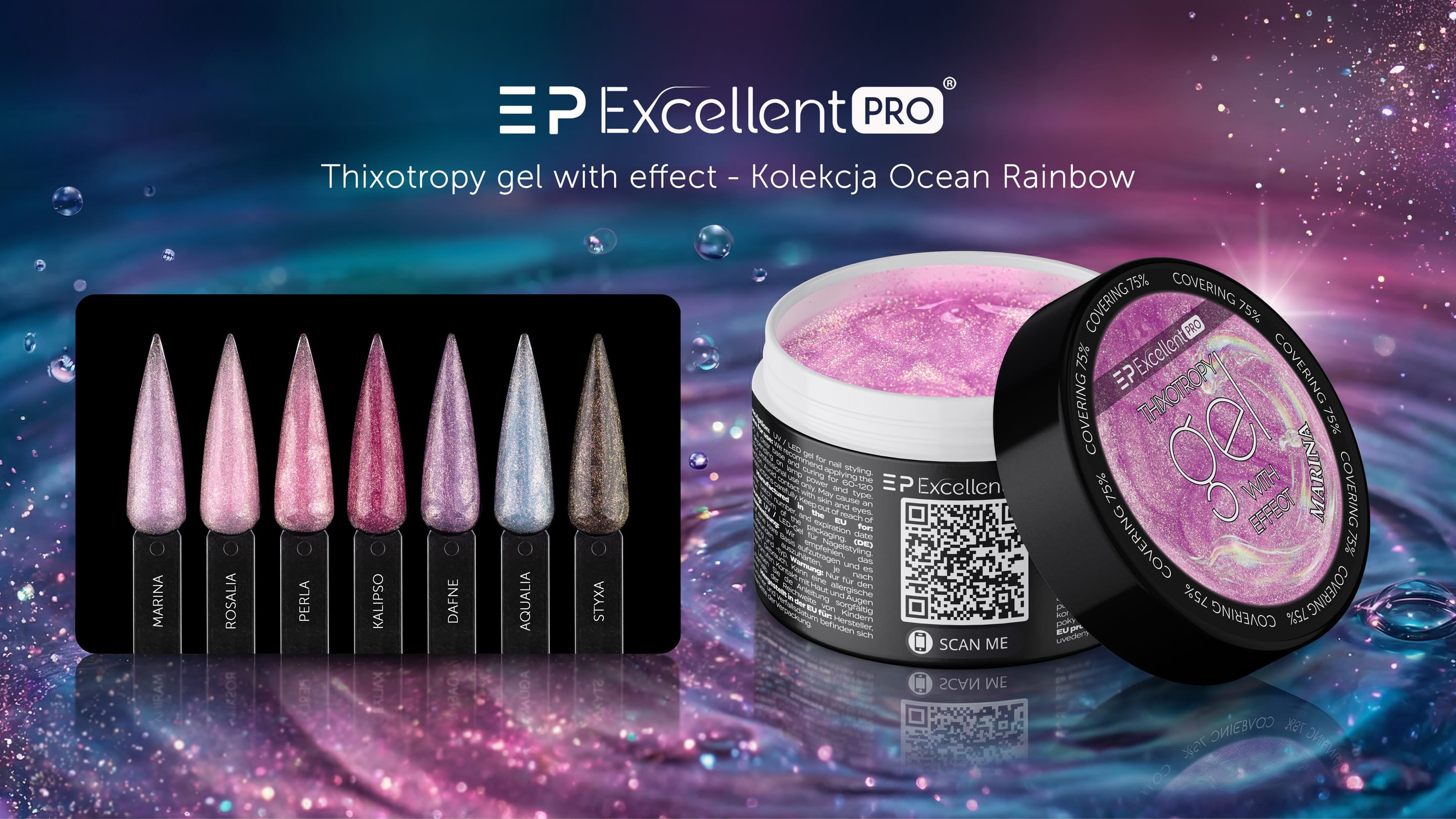 Thixotropy gel with effect Kolekcja Ocean Rainbow