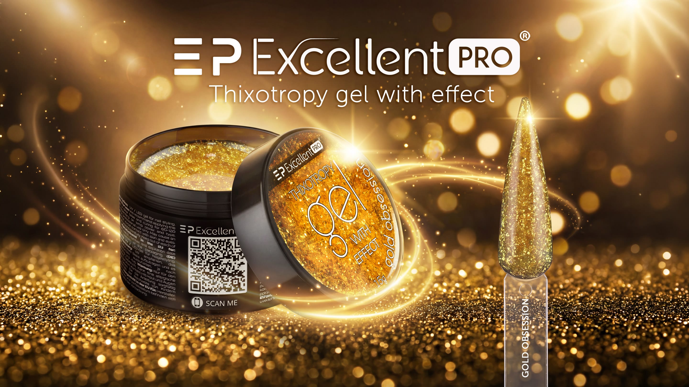 Thixotropy gel with effect Gold Obsession