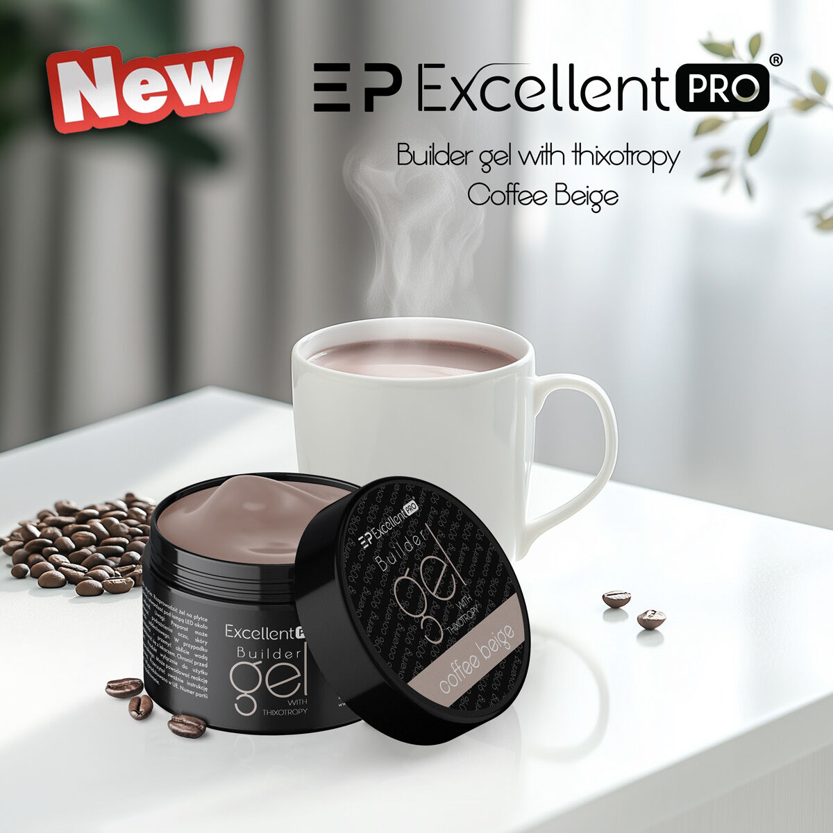 Excellent PRO builder gel with thixotropy coffee beige