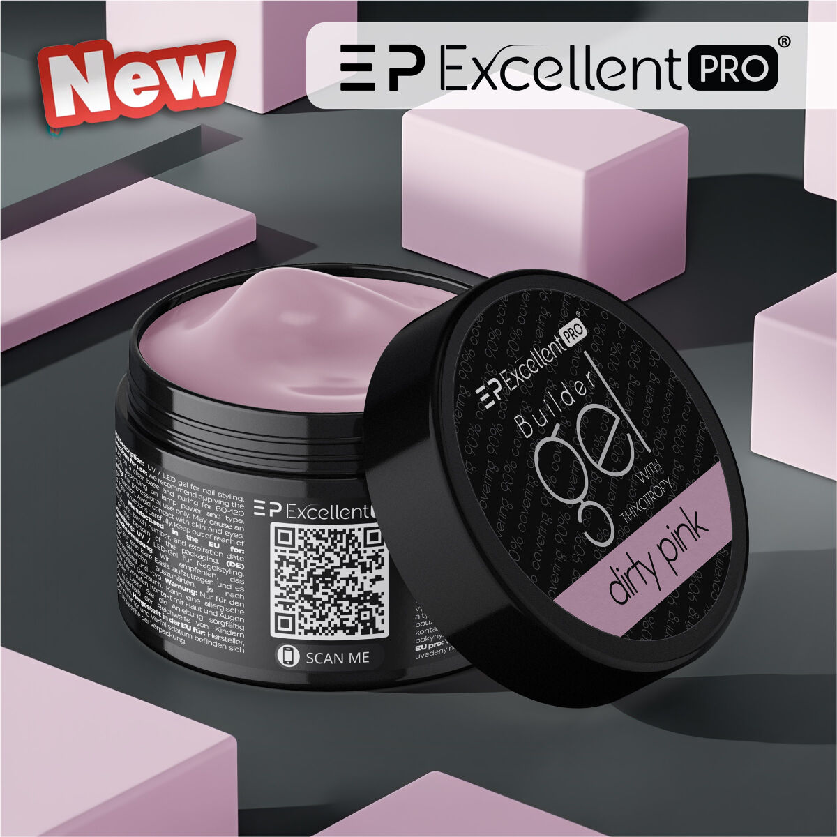 Excellent PRO Builder Gel With Thixotropy Dirty Pink