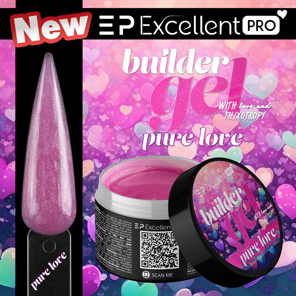 Excellent PRO Thixotropy gel with effect Pure Love