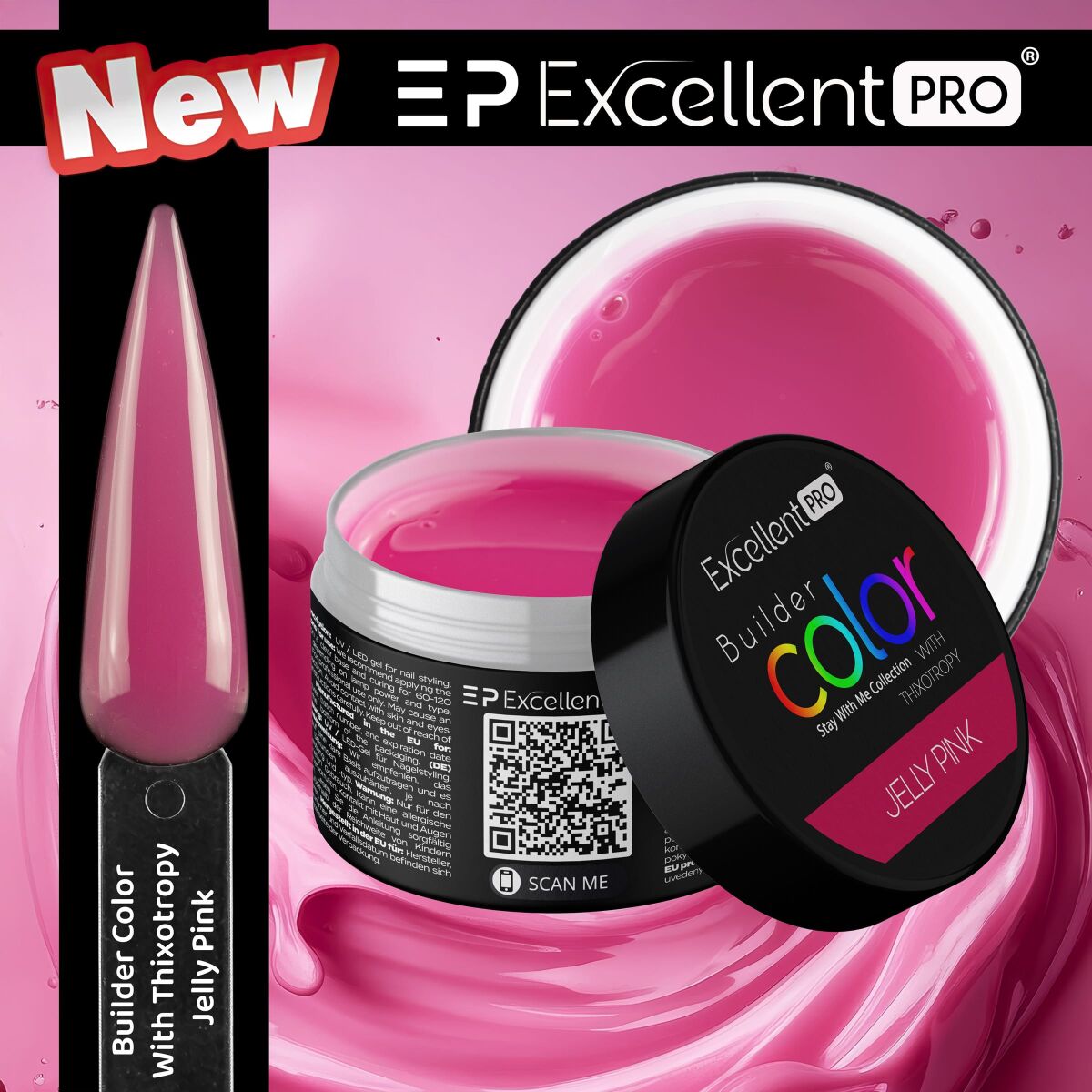 Excellent PRO Builder Color with Thixotropy Jelly Pink