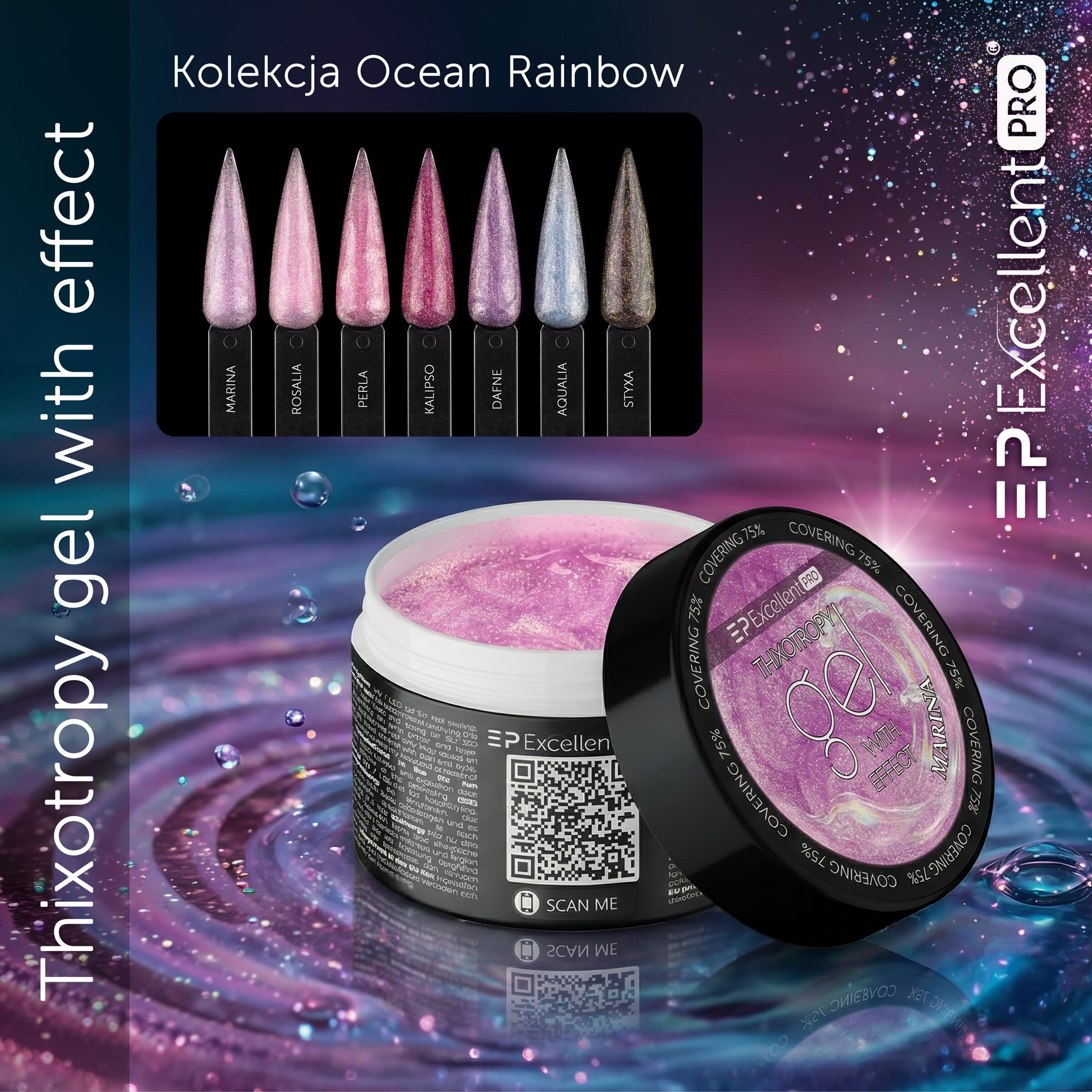 Thixotropy gel with effect Kolekcja Ocean Rainbow